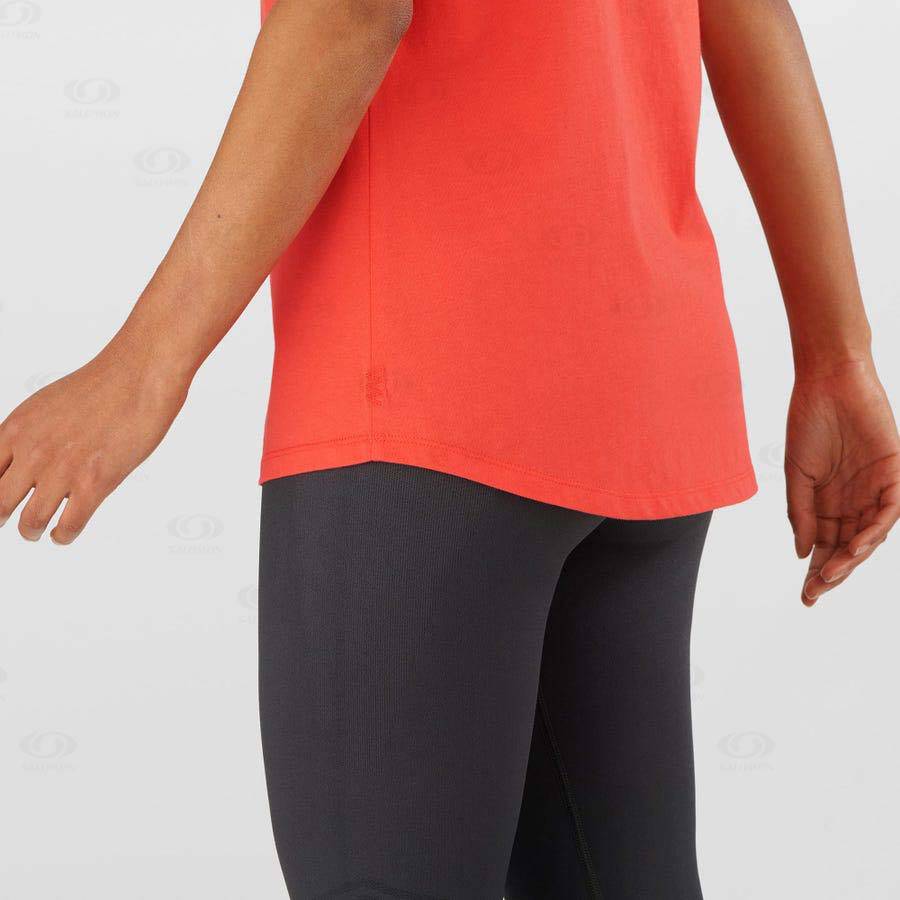 Orange Salomon OUTLIFE SCOOP HEM TEE W Women's T Shirts | US-M2042