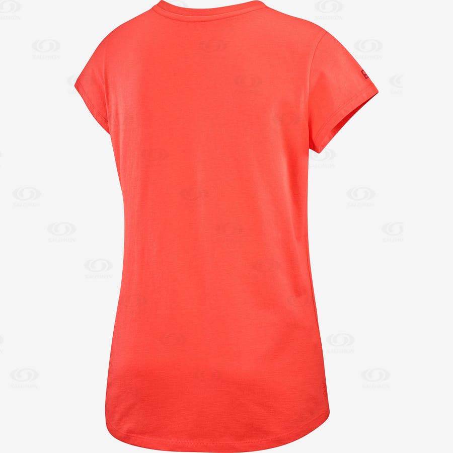 Orange Salomon OUTLIFE SCOOP HEM TEE W Women's T Shirts | US-M2042