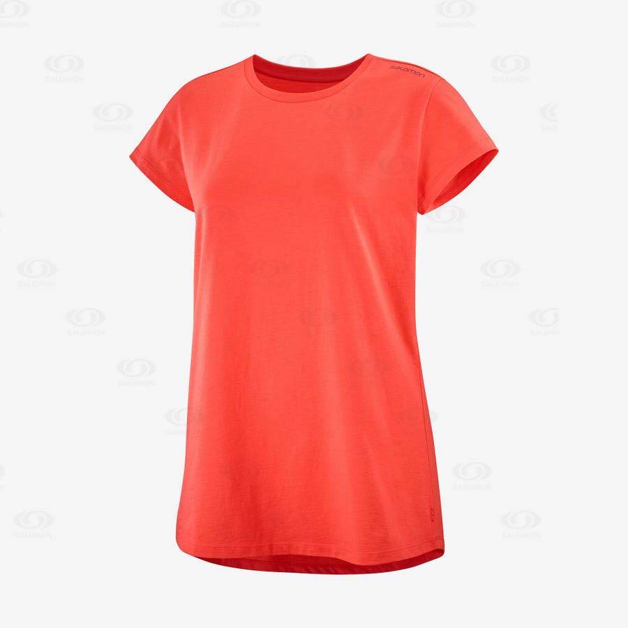 Orange Salomon OUTLIFE SCOOP HEM TEE W Women\'s T Shirts | US-M2042