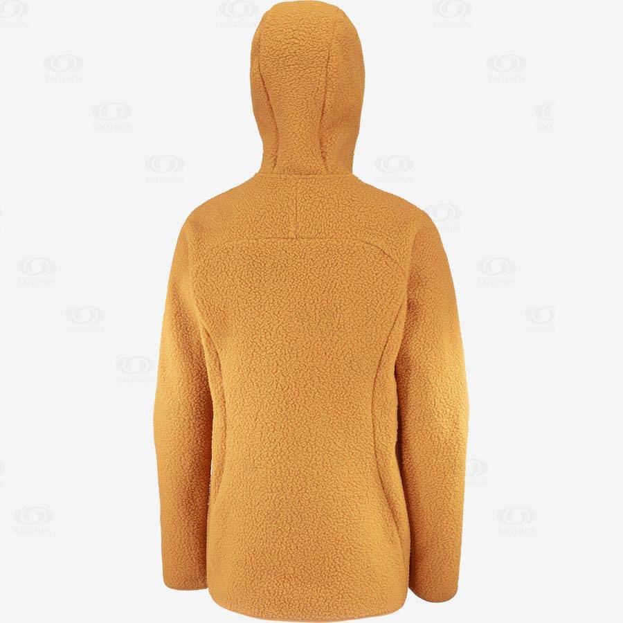 Orange Salomon OUTLINE WARM TEDDY Women's Hoodie | US-L1158