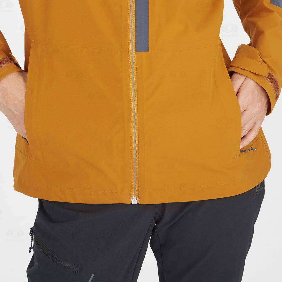 Orange Salomon OUTRACK WATERPROOF 2.5L Women's Waterproof Jackets | US-O2447