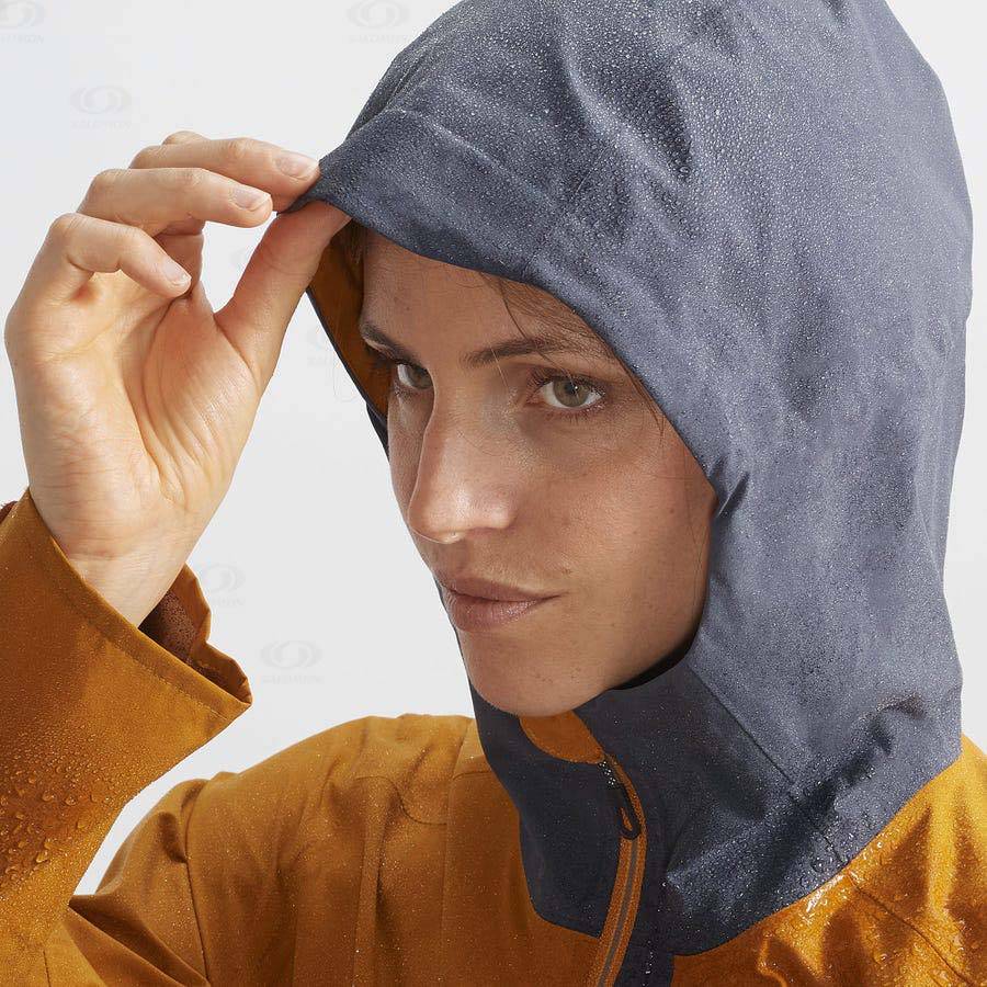 Orange Salomon OUTRACK WATERPROOF 2.5L Women's Waterproof Jackets | US-O2447