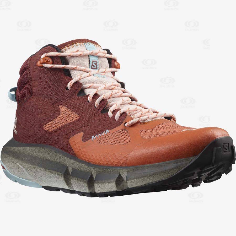 Orange Salomon PREDICT HIKE MID GORE-TEX Women's Waterproof Shoes | US-L1242