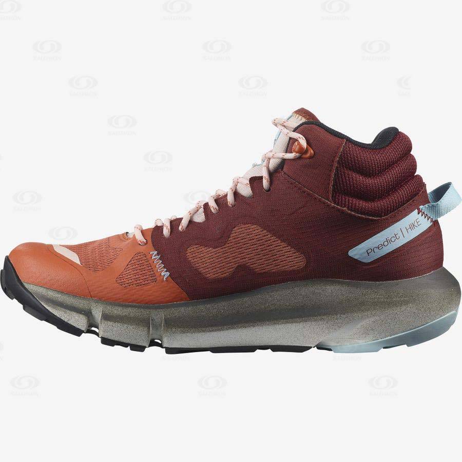 Orange Salomon PREDICT HIKE MID GORE-TEX Women's Waterproof Shoes | US-L1242