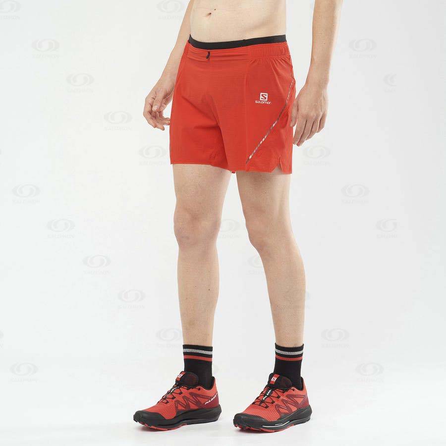 Orange Salomon SENSE AERO 5'' Men's Shorts | US-N1022