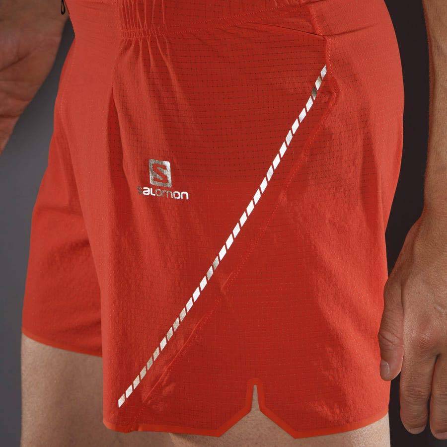 Orange Salomon SENSE AERO 5'' Men's Shorts | US-N1022