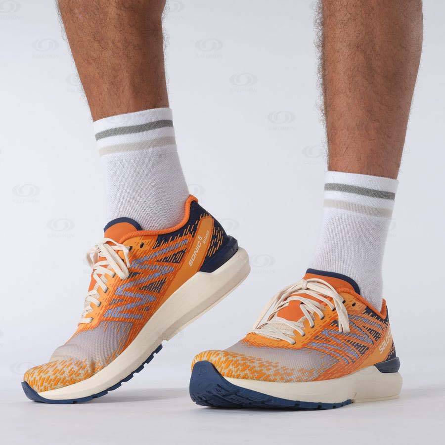 Orange Salomon SONIC 5 BALANCE Men's Running Shoes | US-M1881