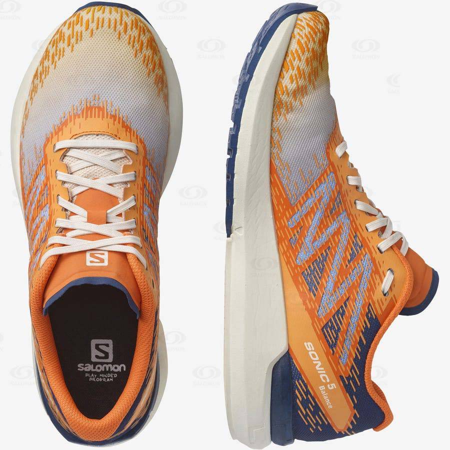 Orange Salomon SONIC 5 BALANCE Men's Running Shoes | US-M1881