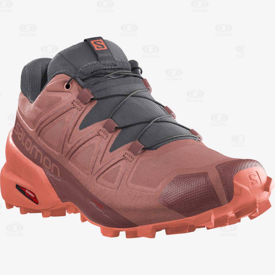 Orange Salomon SPEEDCROSS 5 Women's Trail Running Shoes | US-W1440