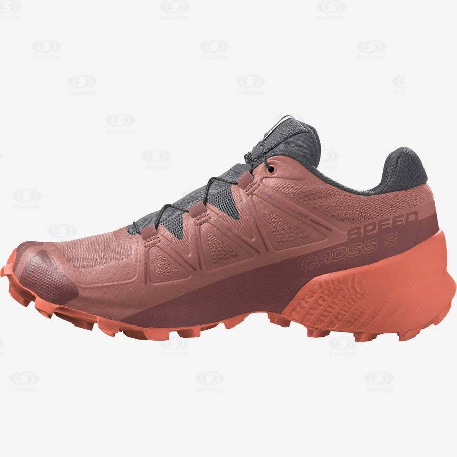 Orange Salomon SPEEDCROSS 5 Women's Trail Running Shoes | US-W1440