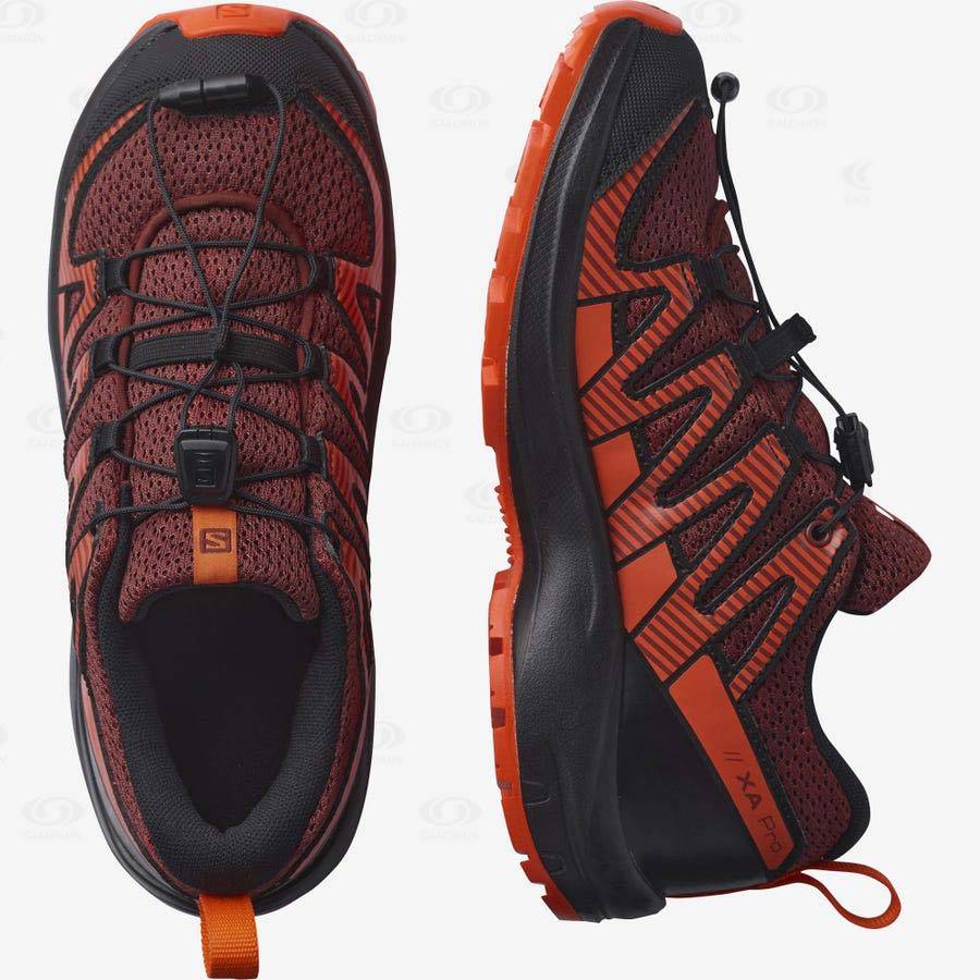 Orange Salomon XA PRO V8 kids Trail Running Shoes | US-O2141