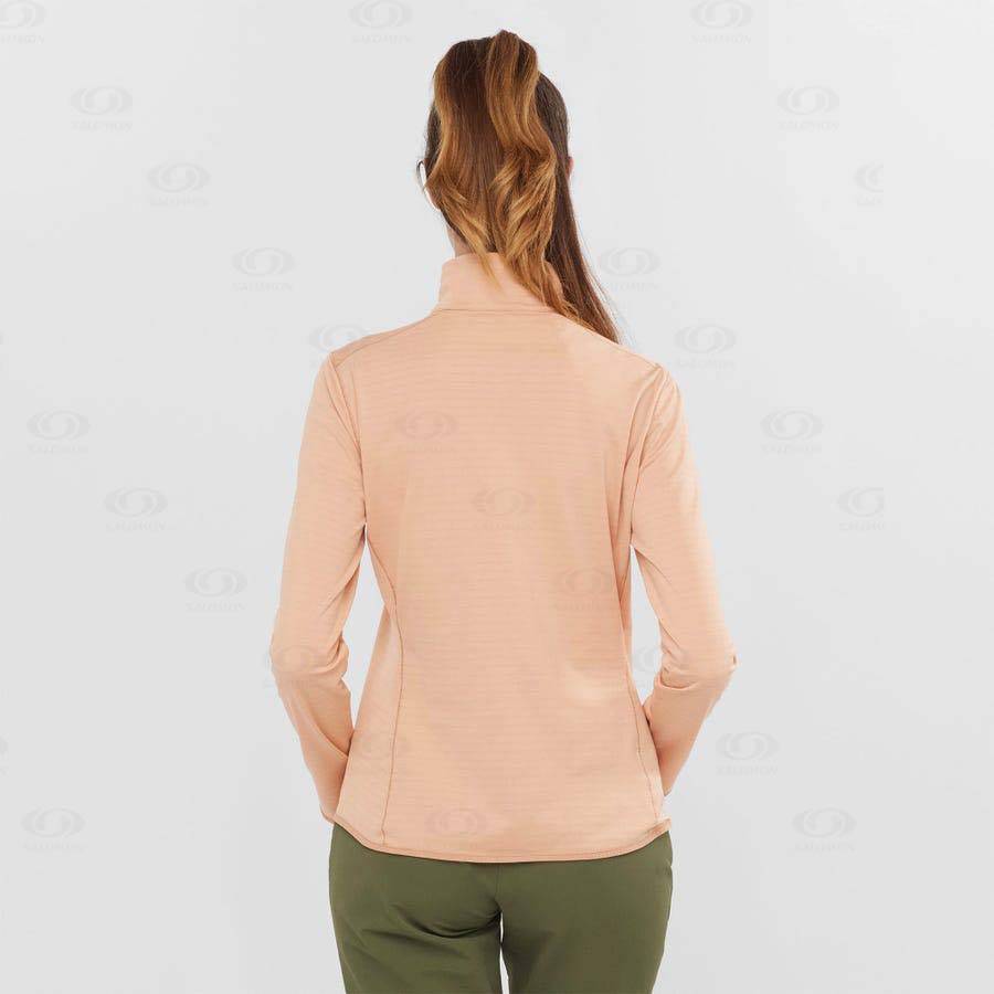 Pink Salomon ESSENTIAL LIGHTWARM Women's Hoodie | US-O1658