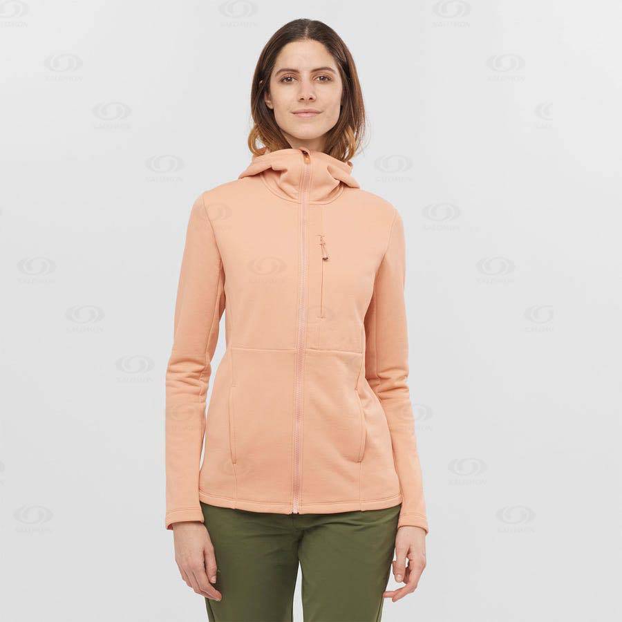 Pink Salomon ESSENTIAL XWARM Women's Hoodie | US-L1879