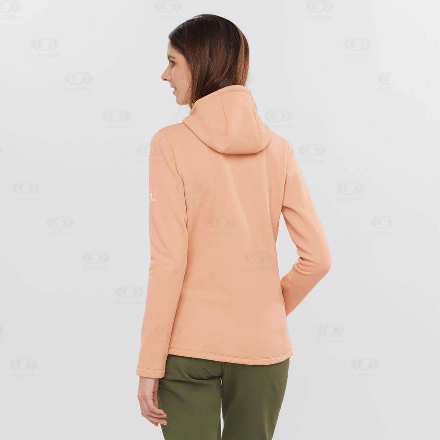 Pink Salomon ESSENTIAL XWARM Women's Hoodie | US-L1879