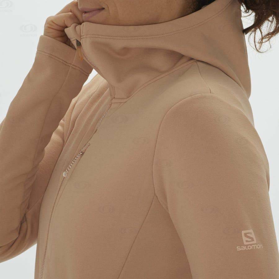 Pink Salomon ESSENTIAL XWARM Women's Hoodie | US-L1879