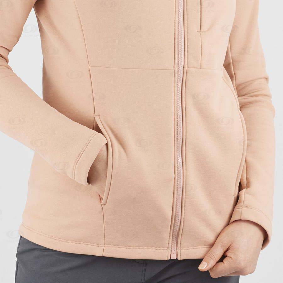 Pink Salomon ESSENTIAL XWARM Women's Hoodie | US-L1879