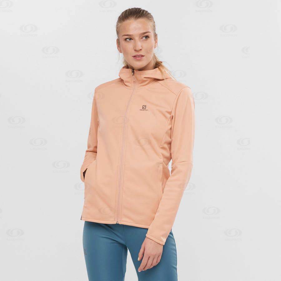 Pink Salomon GORE TEX INFINIUM™ WINDSTOPPER® Women's Softshell Jackets | US-A1731