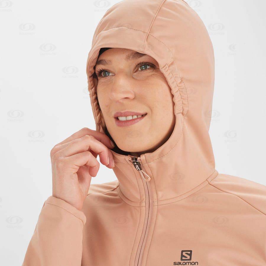 Pink Salomon GORE TEX INFINIUM™ WINDSTOPPER® Women's Softshell Jackets | US-A1731