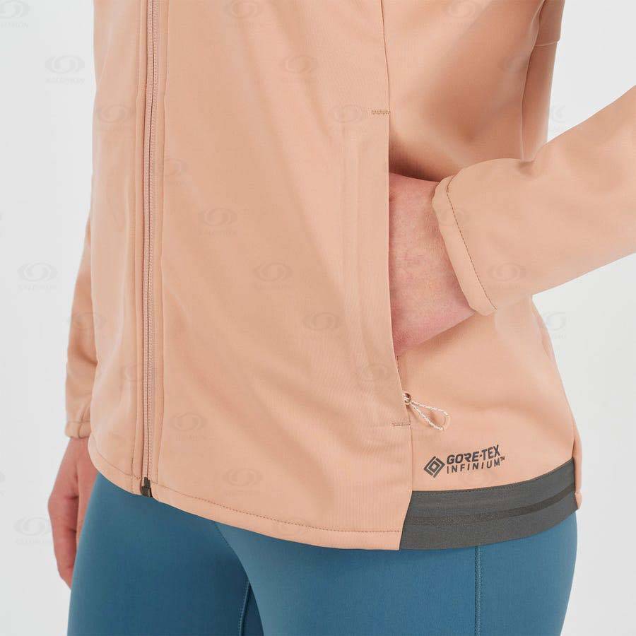 Pink Salomon GORE TEX INFINIUM™ WINDSTOPPER® Women's Softshell Jackets | US-A1731