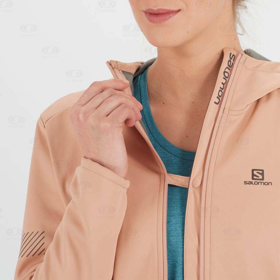 Pink Salomon GORE TEX INFINIUM™ WINDSTOPPER® Women's Softshell Jackets | US-A1731