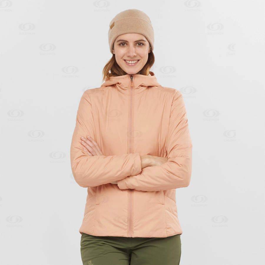 Pink Salomon OUTRACK INSULATED Women's Insulated Jackets | US-O1777