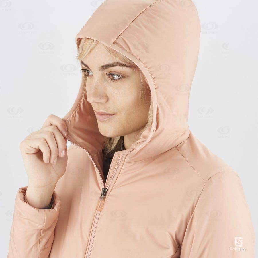 Pink Salomon OUTRACK INSULATED Women's Insulated Jackets | US-O1777