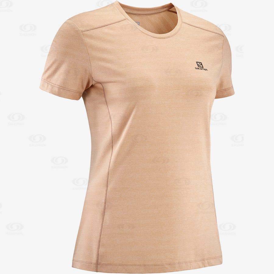 Pink Salomon XA TEE W Women's T Shirts | US-L1529