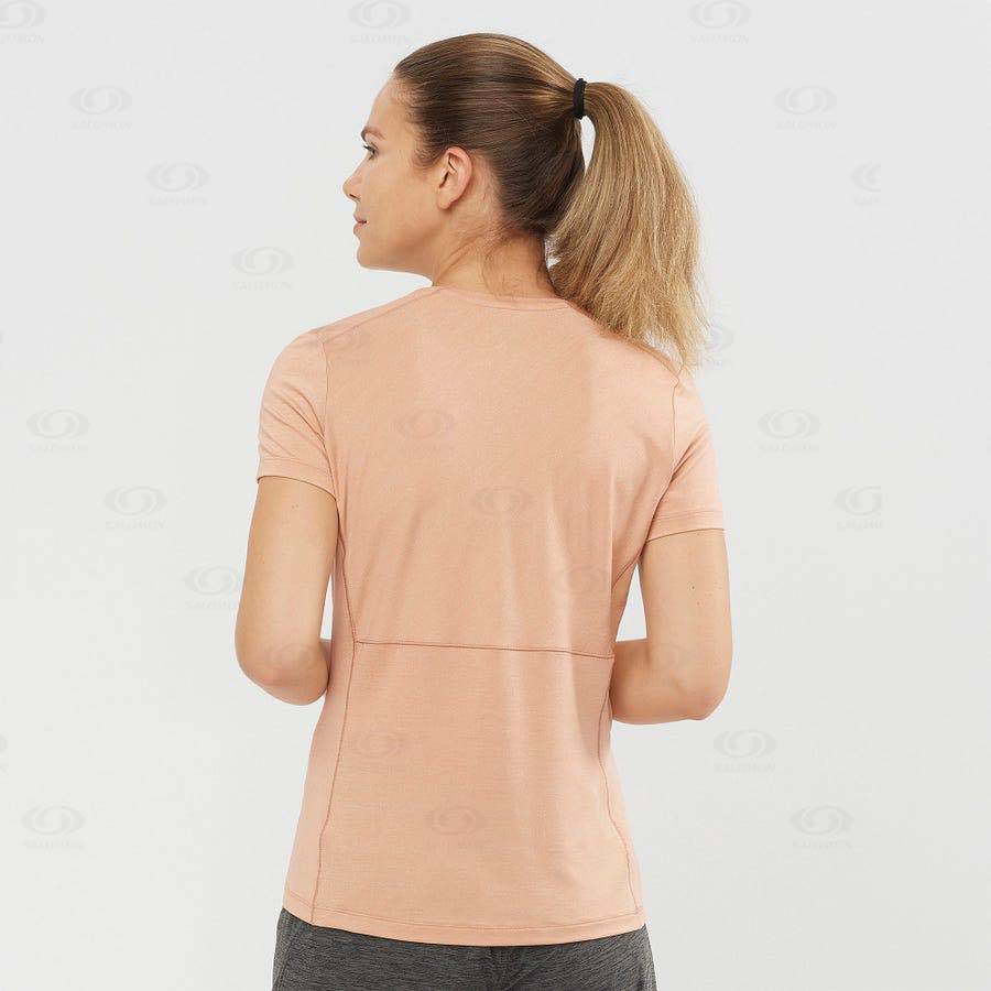 Pink Salomon XA TEE W Women's T Shirts | US-L1529