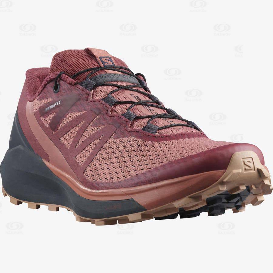 Purple / Orange Salomon SENSE RIDE 4 Women's Trail Running Shoes | US-M2595