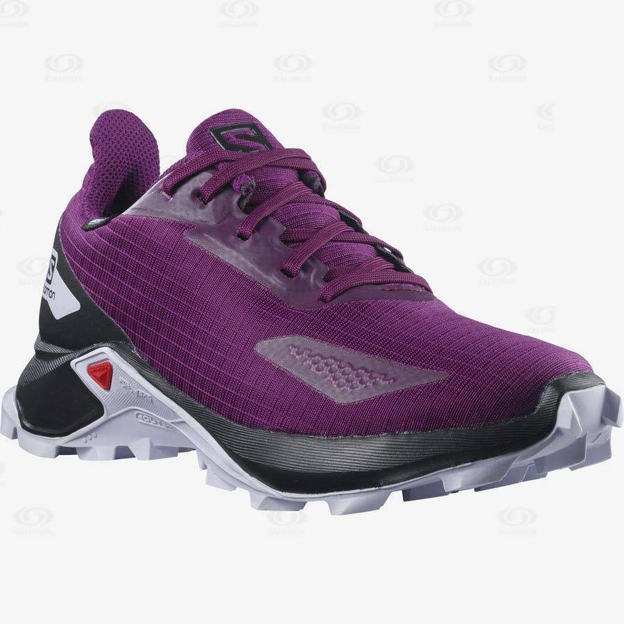 Purple Salomon ALPHACROSS BLAST CLIMASALOMON™ kids Waterproof Shoes | US-A1031