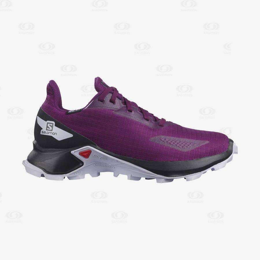 Purple Salomon ALPHACROSS BLAST CLIMASALOMON™ kids Waterproof Shoes | US-A1031