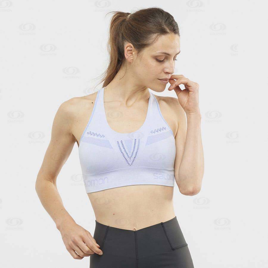 Purple Salomon ESSENTIAL MOVE ON SEAMLESS Women's Sports Bras | US-A2235