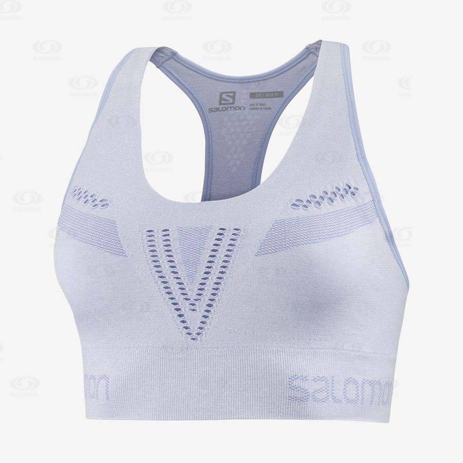 Purple Salomon ESSENTIAL MOVE ON SEAMLESS Women\'s Sports Bras | US-A2235