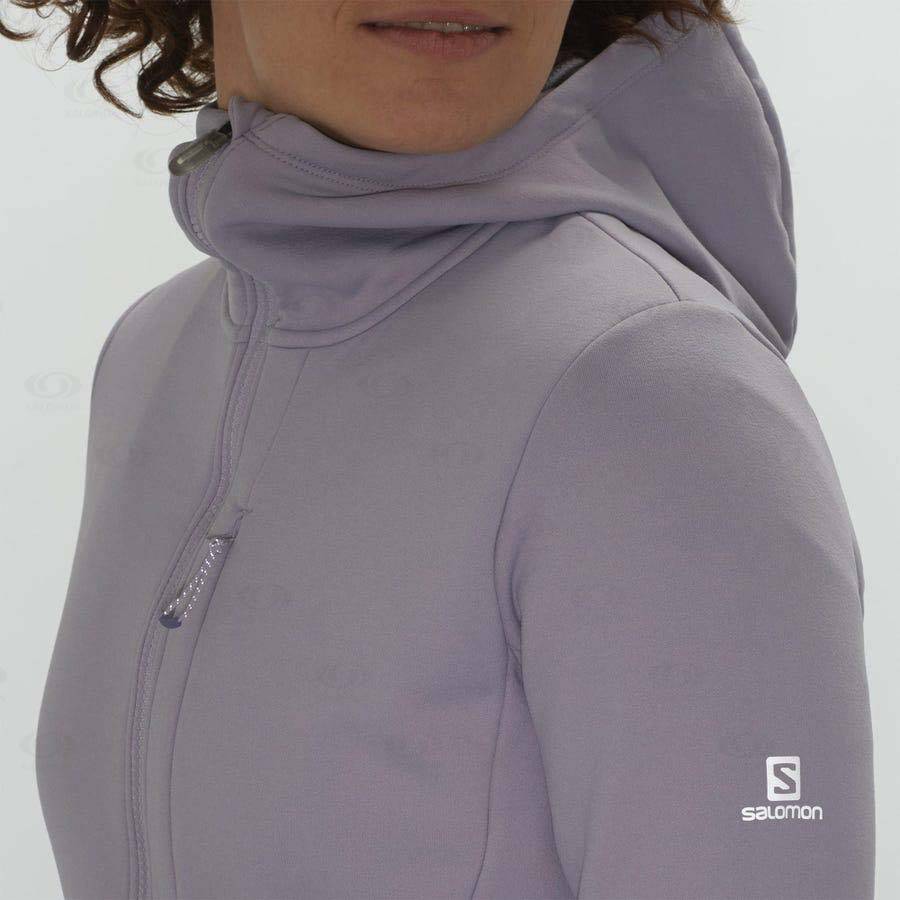 Purple Salomon ESSENTIAL XWARM Women's Hoodie | US-O1138