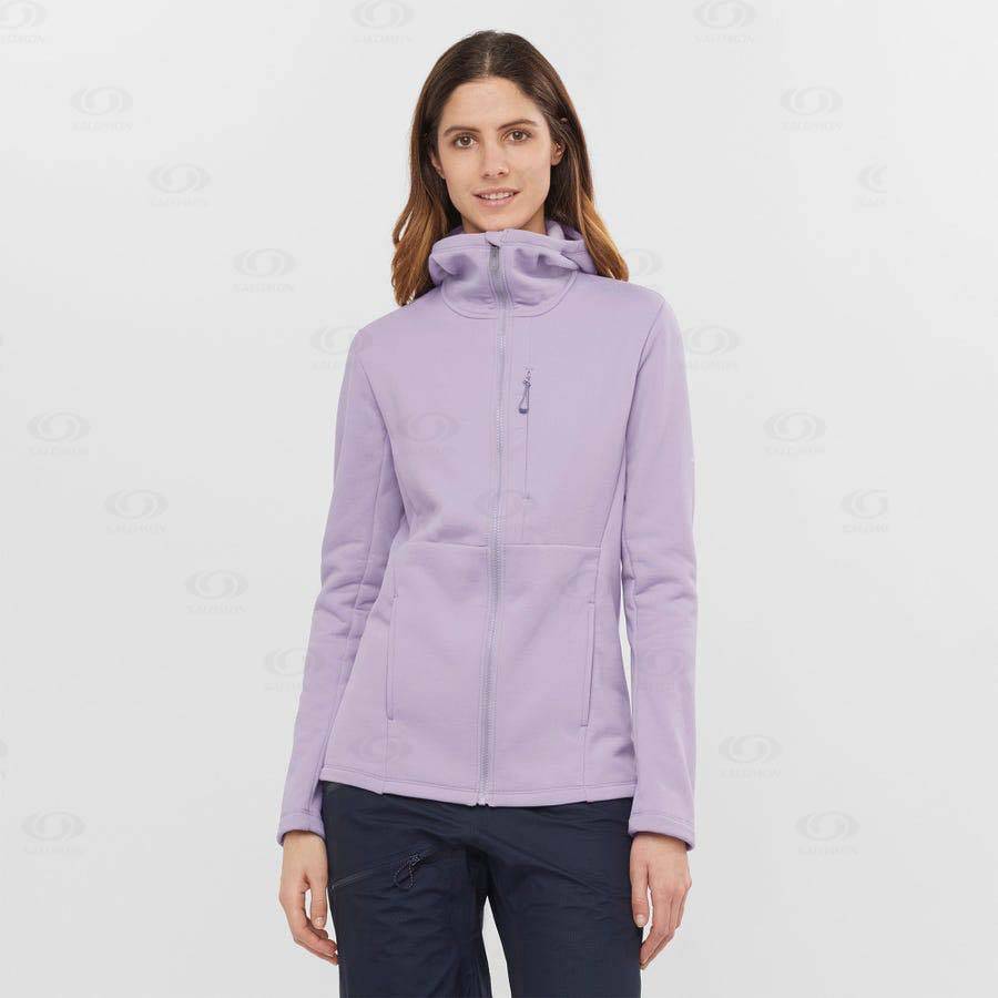 Purple Salomon ESSENTIAL XWARM Women's Hoodie | US-O1138