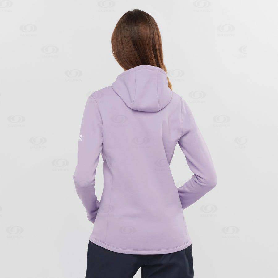 Purple Salomon ESSENTIAL XWARM Women's Hoodie | US-O1138