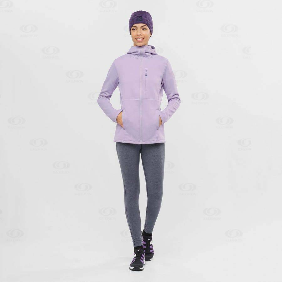 Purple Salomon ESSENTIAL XWARM Women's Hoodie | US-O1138