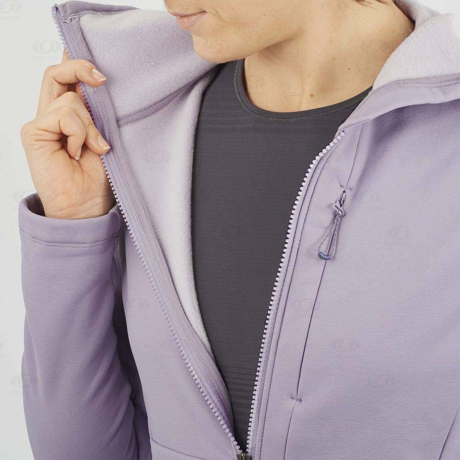 Purple Salomon ESSENTIAL XWARM Women's Hoodie | US-O1138