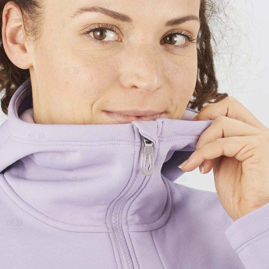 Purple Salomon ESSENTIAL XWARM Women's Hoodie | US-O1138