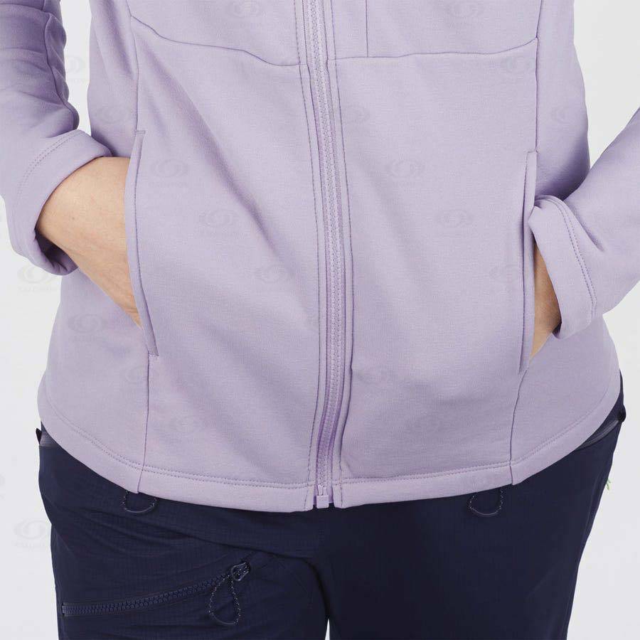 Purple Salomon ESSENTIAL XWARM Women's Hoodie | US-O1138