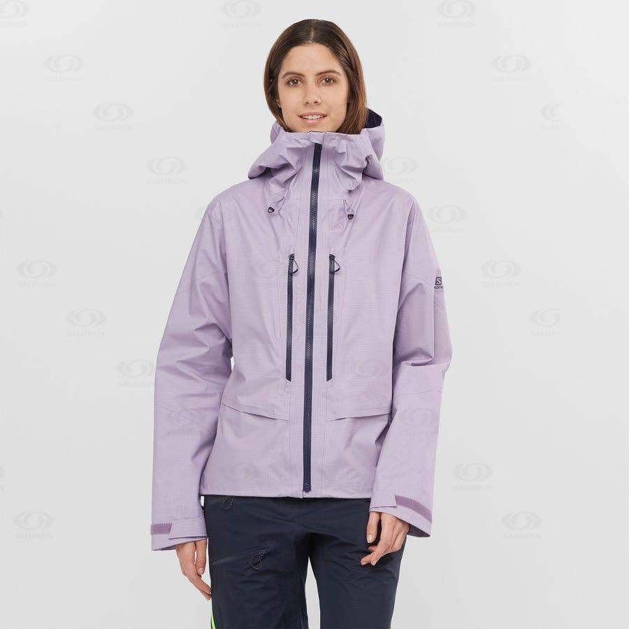 Purple Salomon OUTPEAK GORE-TEX 3L Women's Waterproof Jackets | US-N1750