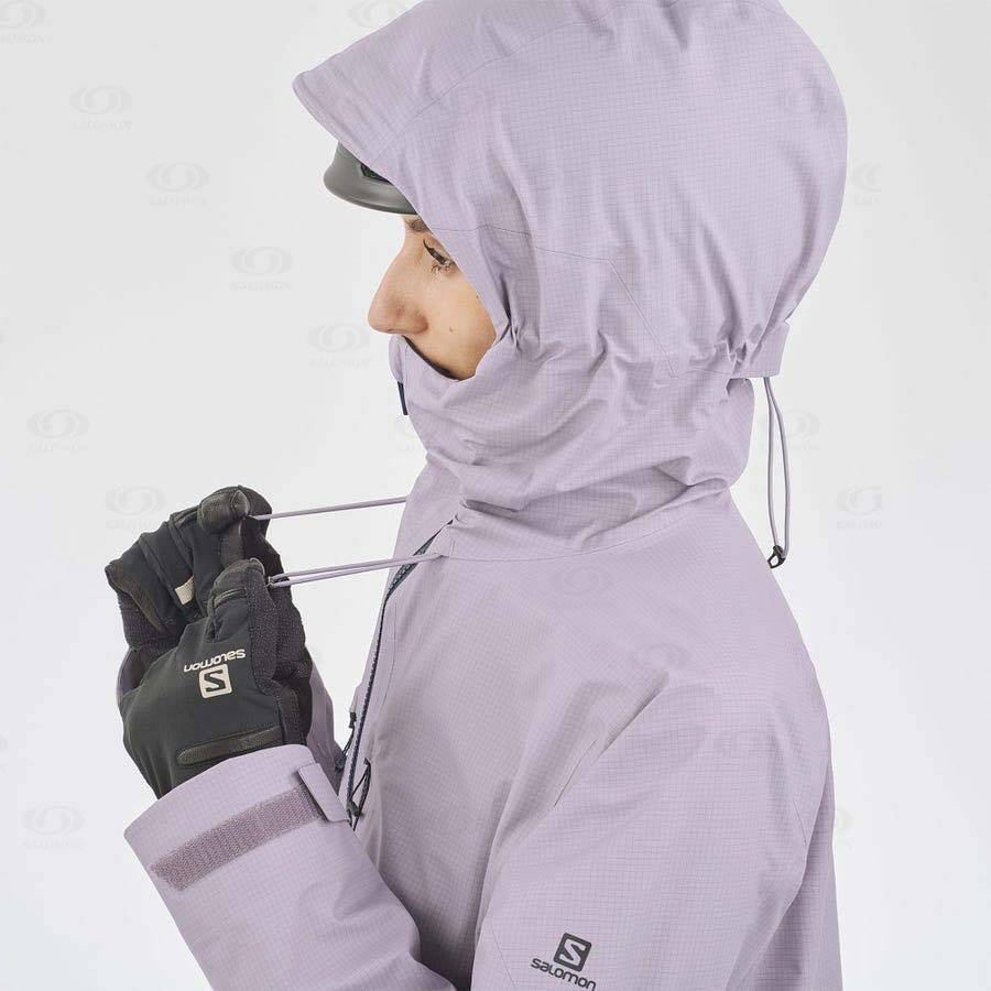 Purple Salomon OUTPEAK GORE-TEX 3L Women's Waterproof Jackets | US-N1750