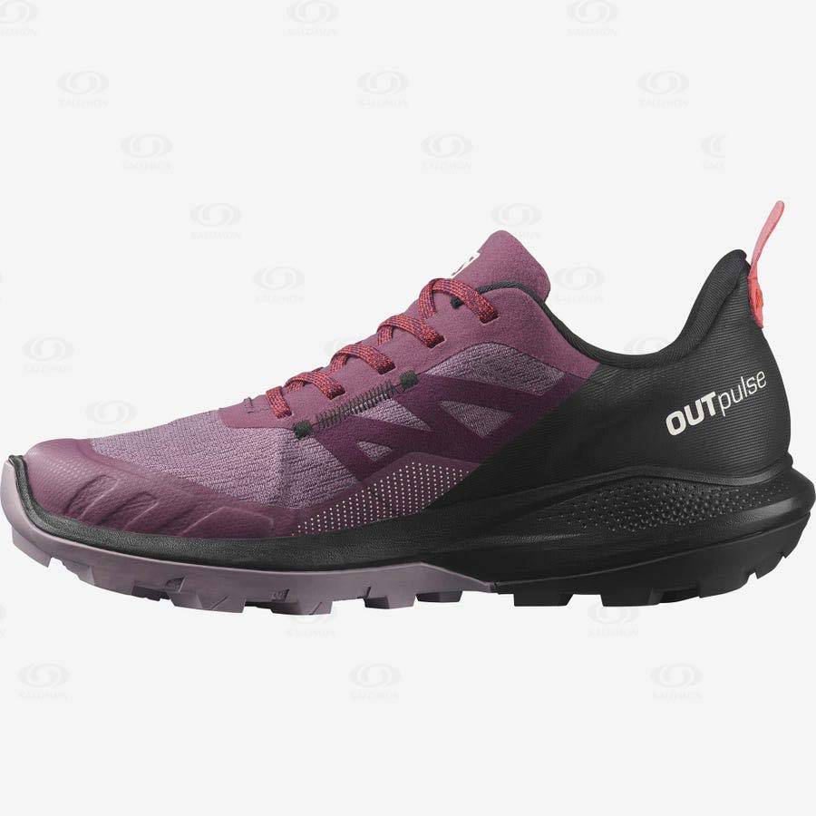 Purple Salomon OUTPULSE GORE-TEX Women's Hiking Shoes | US-L2586