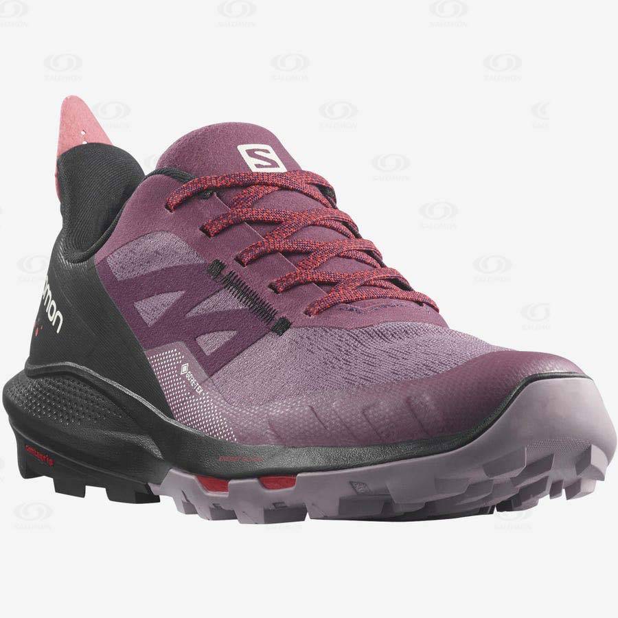 Purple Salomon OUTPULSE GORE-TEX Women's Hiking Shoes | US-L2586