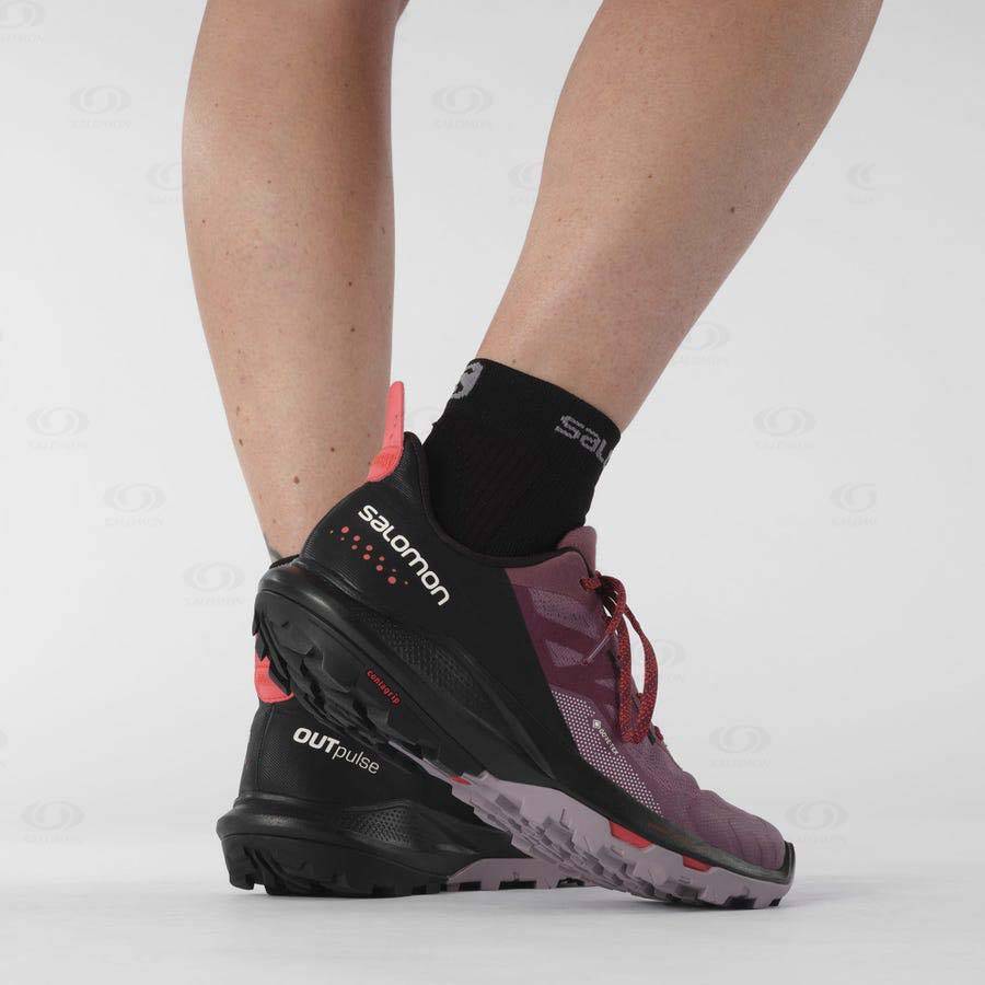 Purple Salomon OUTPULSE GORE-TEX Women's Waterproof Shoes | US-O1586