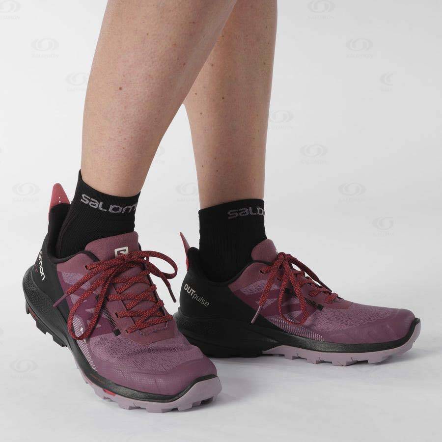 Purple Salomon OUTPULSE GORE-TEX Women's Waterproof Shoes | US-O1586