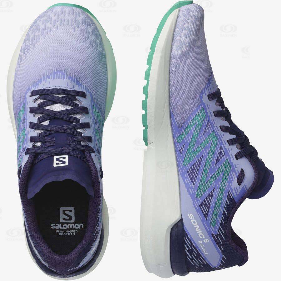 Purple Salomon SONIC 5 BALANCE Women's Running Shoes | US-W4100