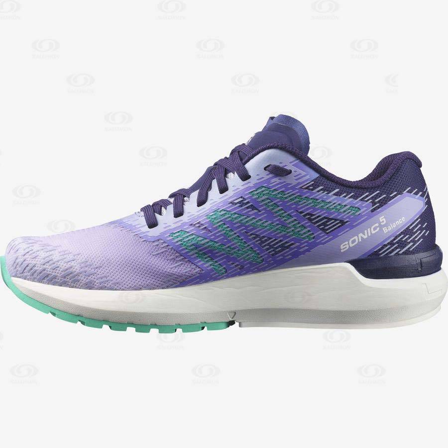 Purple Salomon SONIC 5 BALANCE Women's Running Shoes | US-W4100