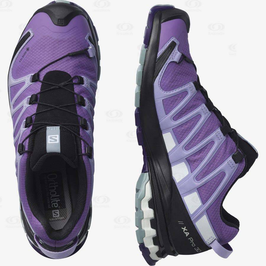 Purple Salomon XA PRO 3D v8 GORE-TEX Women's Hiking Shoes | US-L1760