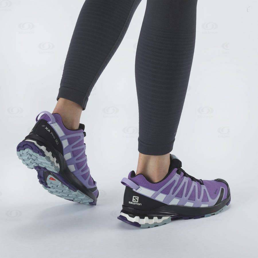 Purple Salomon XA PRO 3D v8 GORE-TEX Women's Hiking Shoes | US-L1760